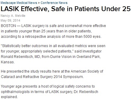 Nothing Wrong with Undergoing Youth Treatment for LASIK in Durham, NC