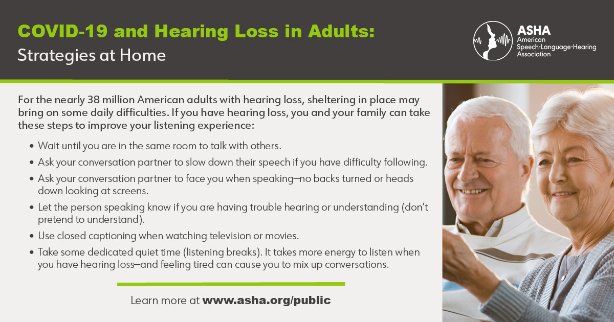 COVID-19 and Hearing Loss in Adults: Strategies at Home